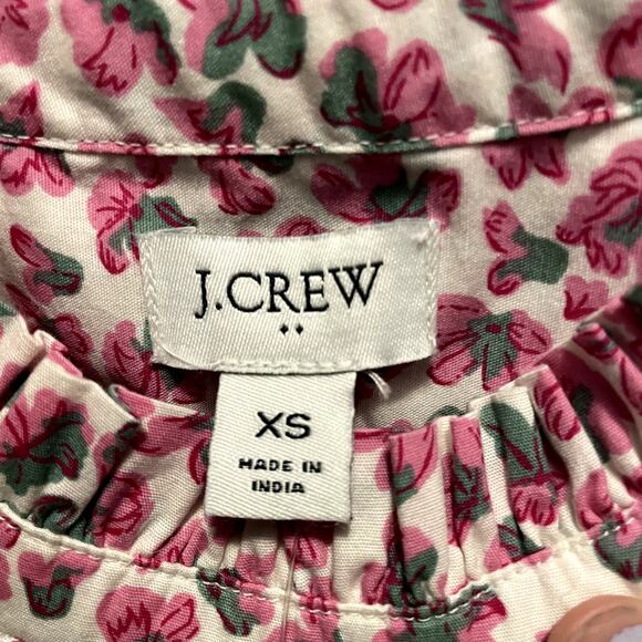 🎉HP🎉 J. Crew Buttom Ruffle Neck Sleeveless Summer Top (Size XS)0 - Picture 7 of 8